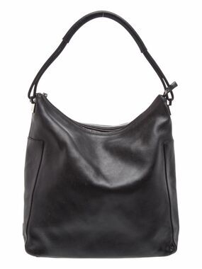 GUCCI Vintage Black Leather Hobo Shoulder Bag Made in Italy